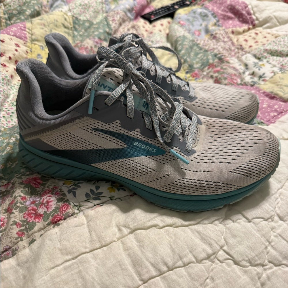 Brooks Gray and Teal Women's Running Shoes